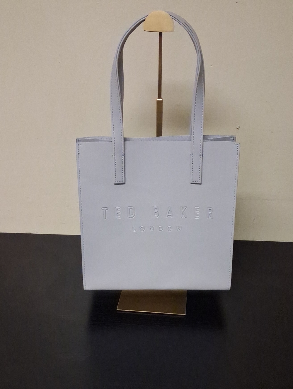 Ted Baker Light Gray Embossed Minil Logo Tote